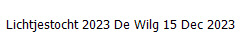 Lichtjestocht 2023 De Wilg 15 Dec 2023